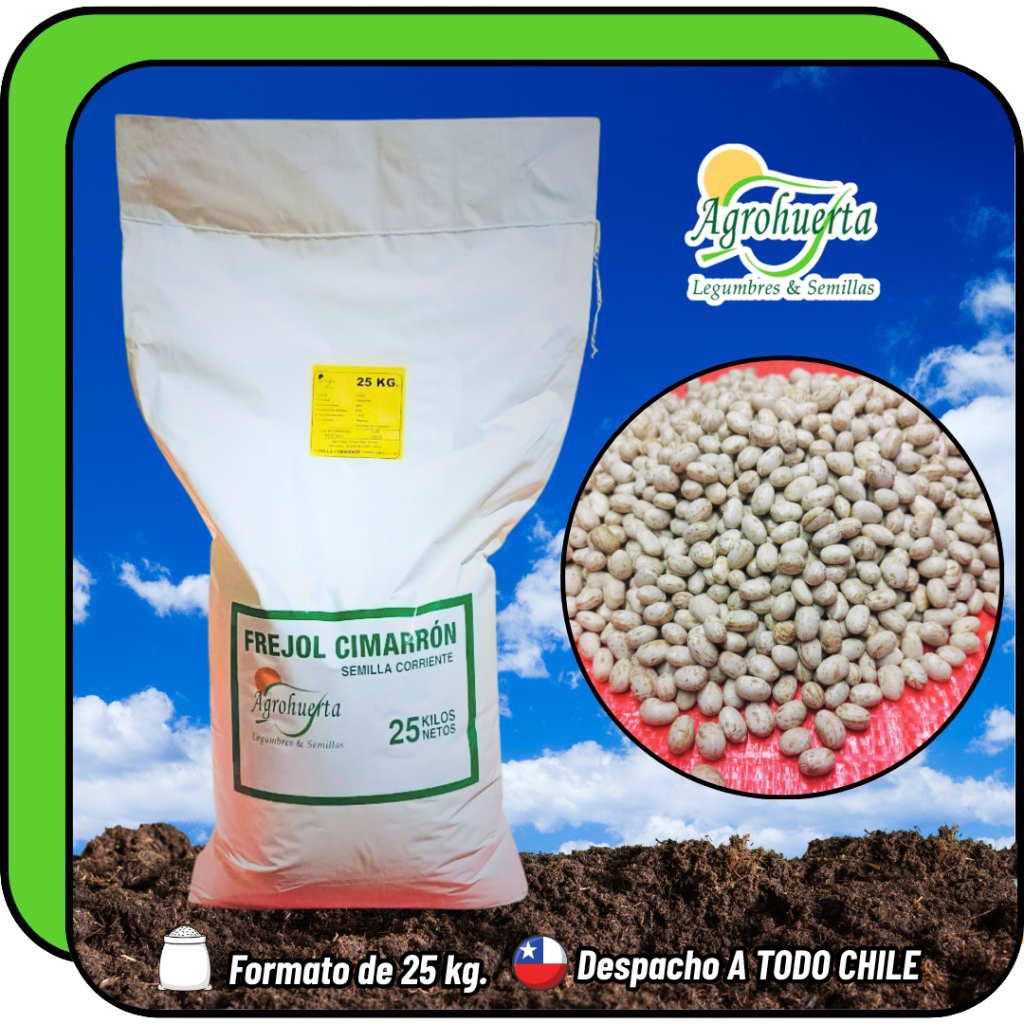 Semilla de Poroto Cimarrón en bolsa de 25 kg